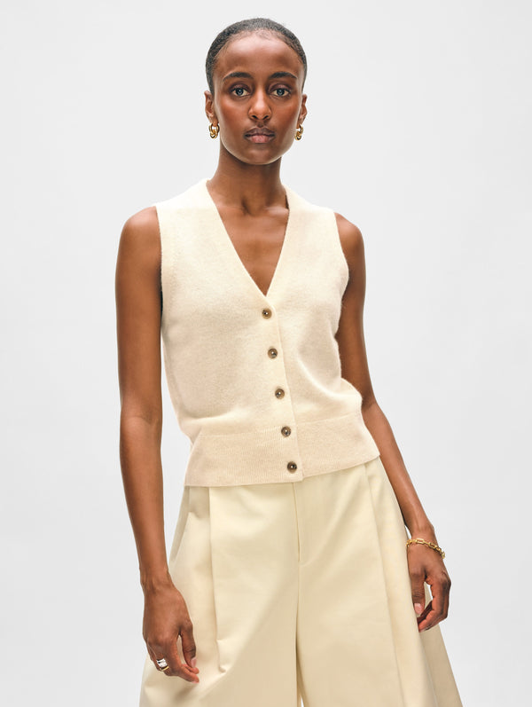 Cashmere Button Vest