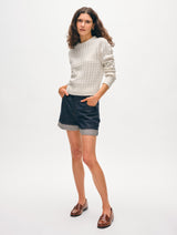 Cashmere Cable Crewneck