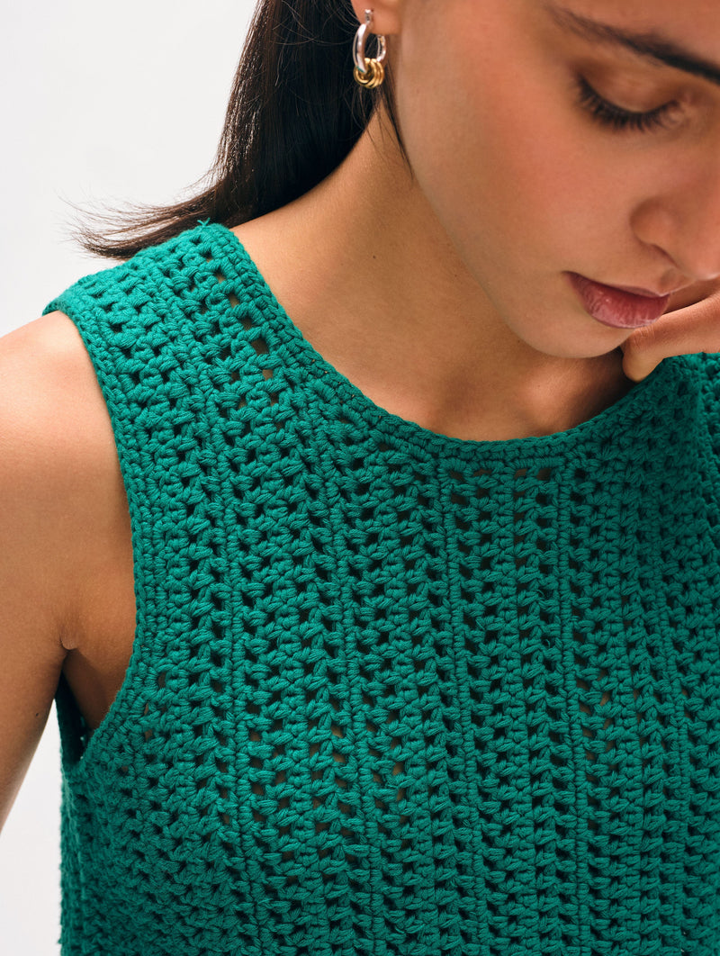 Hand Crochet Lofty Cotton Tank