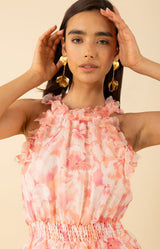 Nala Organza Floral Trim Dress