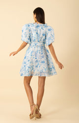 Promise Floral Trim Organza Dress