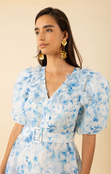 Promise Floral Trim Organza Dress