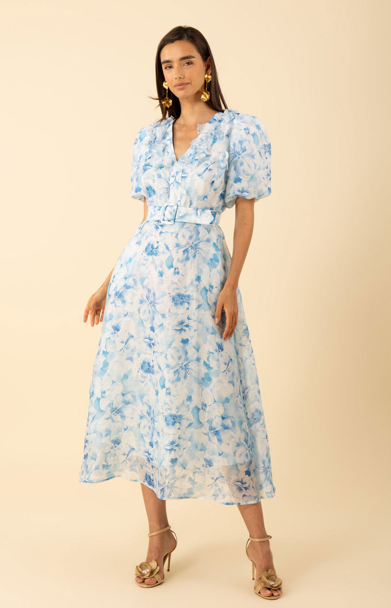 Nellie Floral Trim Maxi Dress