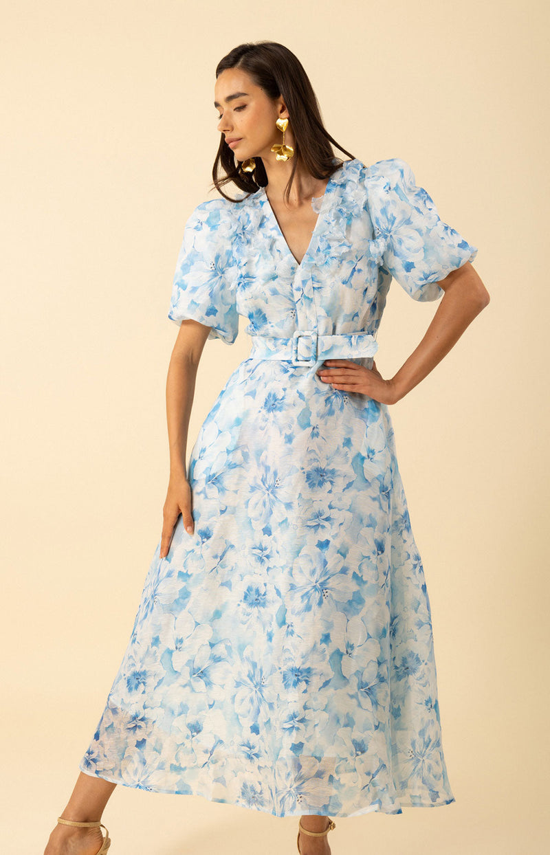 Nellie Floral Trim Maxi Dress