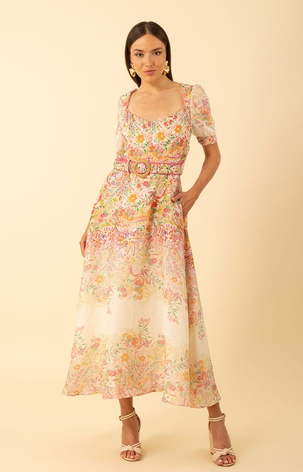Kara Linen Maxi Dress