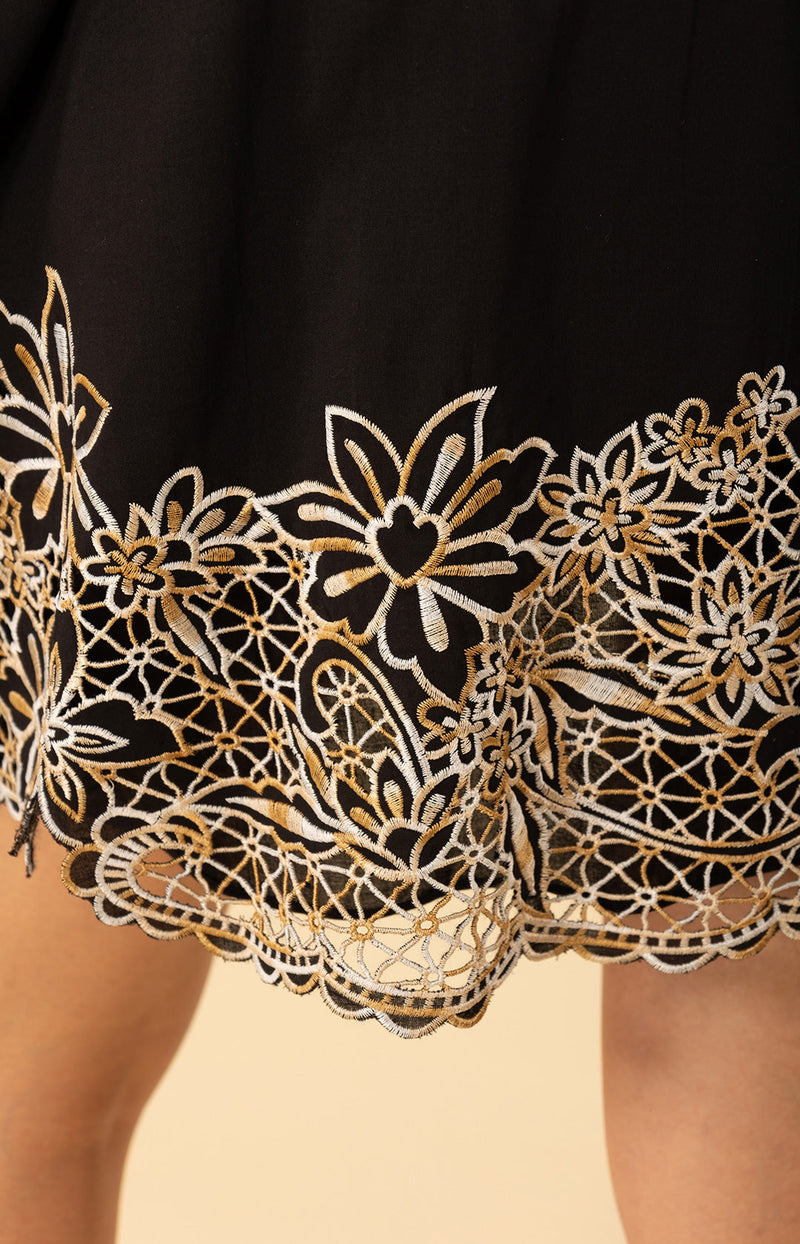 Alena Embroidered Voile Dress