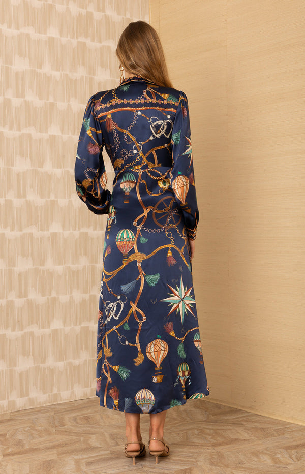 Lacey Charmeuse Midi Dress